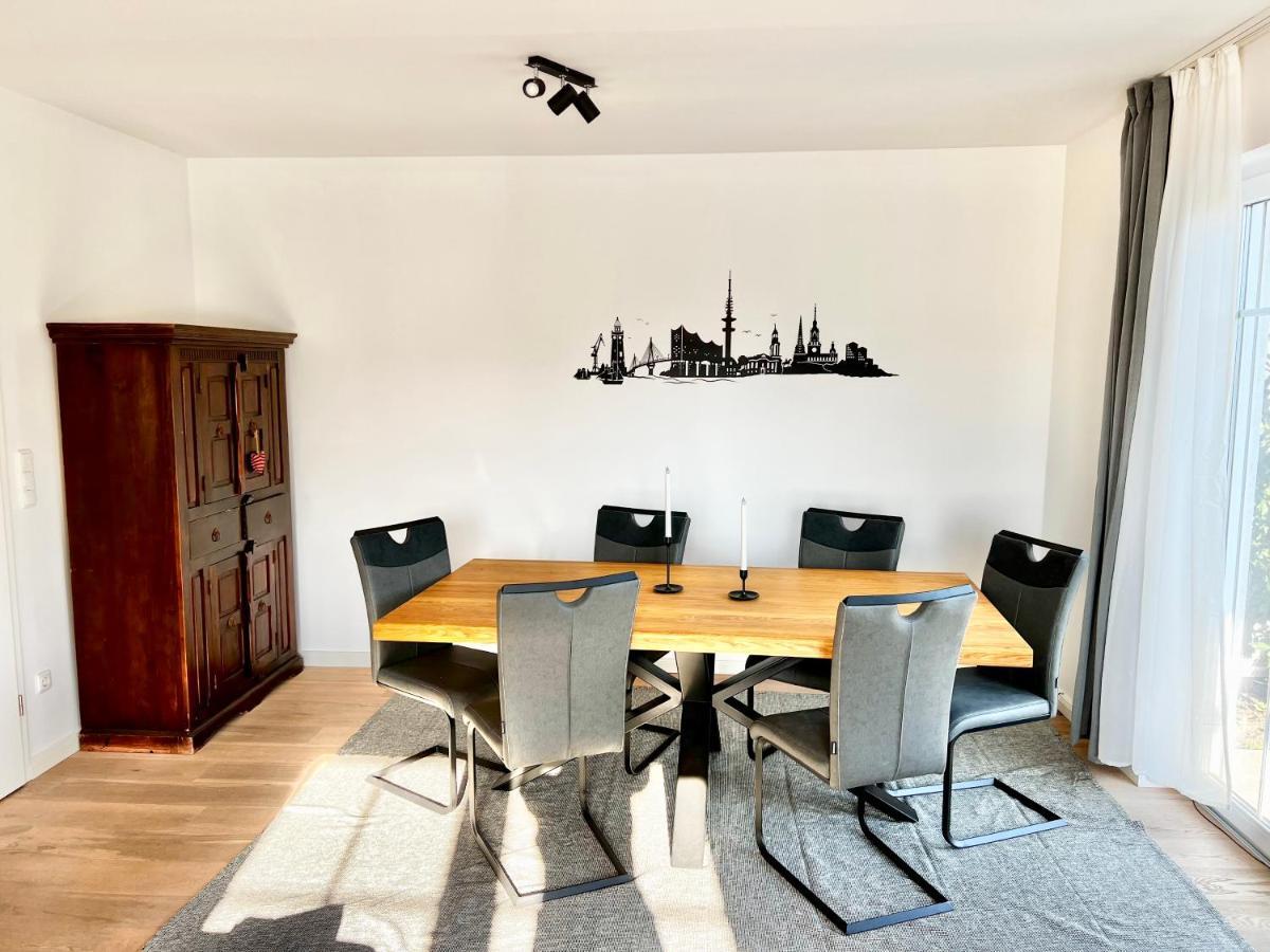 Luxurioese Doppelhaushaelfte Am Gruenen Rande Von Hamburg Apartment Oststeinbek Exterior photo